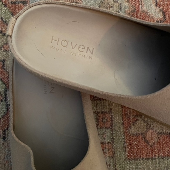 Beige Suede Clogs/Mules - Picture 5 of 7